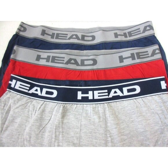Head Men's Essential Cotton Stretch 3 Pack Boxer Briefs Solid Colors Ship NWT - Picture 8 of 8